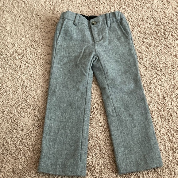 Toddle boys size 2T Janie and Jack gray lined wool pant. Lining is 100 ploy - Picture 1 of 4